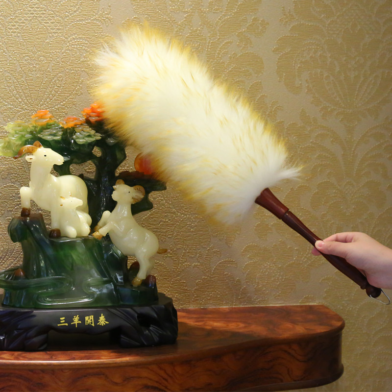 Soft Wool Dust Dust Feather Chicken Feather Sweep Duster Blanket Household Jade Antique Jewelry Cleaning Tool Zen Zi