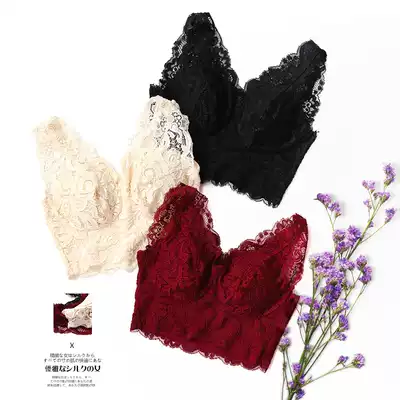 New silk bandeau inner mulberry silk lace thin section with chest pad backing silk bra without steel ring