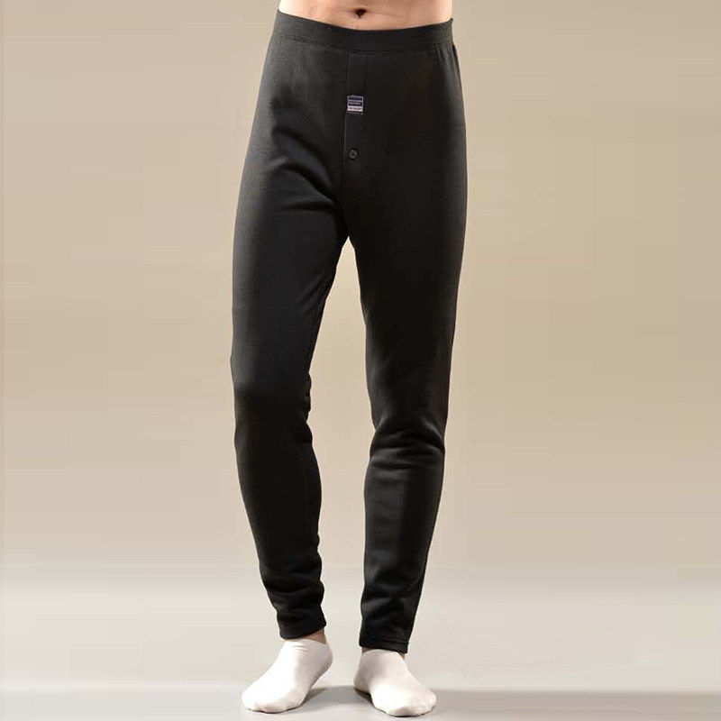 Chamie 100% silk cotton pants male thickened and padded with warm and large size in waist silk warm pants male warm cotton wool trousers