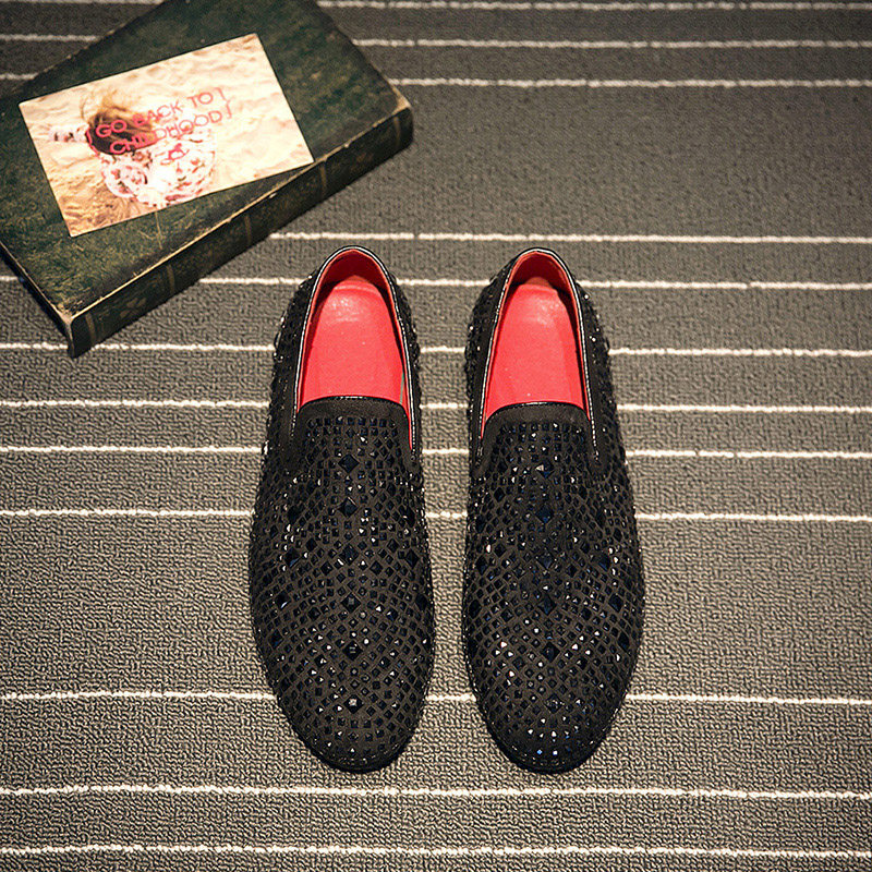 2022 New Summer Men's Shoes Breathable Trendy Lefoe Shoes Soft Bottom 100 Hitch Water Drill Bean Shoes A Foot Pedal Tide Shoe