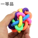 Резиновый мяч 12 -летний магазин шесть цветных резиновых шариков плюшевые щенки щенки щенки с измельченными зубами Большая собачья головоломка