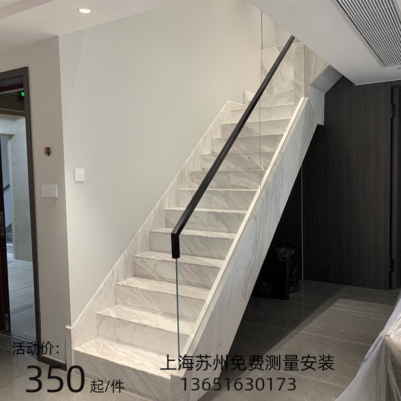 Custom natural marble folding straight ladder Villa rotating stairs Duplex floor Bay window sill window sill sill threshold