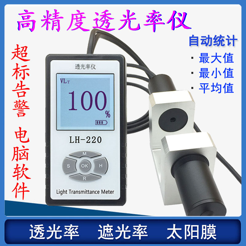 LH-220 221 Transmittance Meter Transmittance Meter Automotive Glass Transmittance Tester Detection Measuring Instrument a