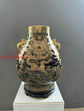 Вазы керамические 九龙金尊 瓷瓶 陶瓷花瓶 王锡良瓷器工艺品