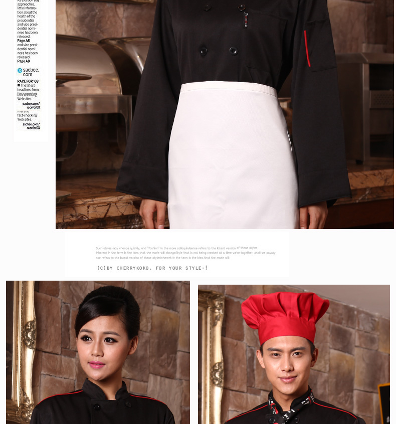 Veste chef cuisinier en polyester - Ref 1910969 Image 44