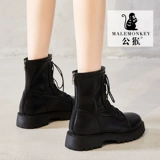 公猴 Martens, зимние короткие сапоги в английском стиле на платформе, коллекция 2022, в британском стиле, популярно в интернете