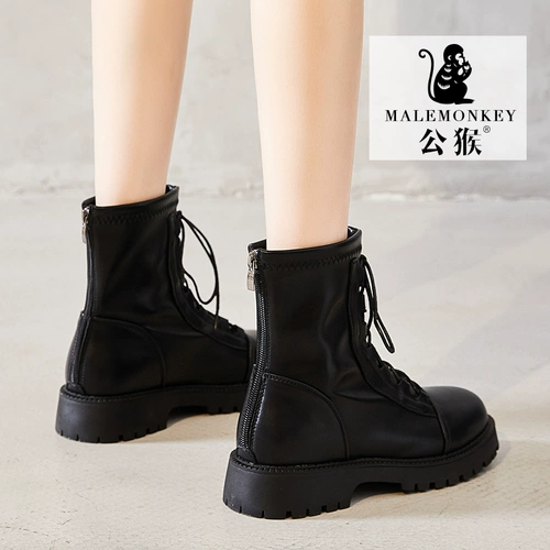 公猴 Martens, зимние короткие сапоги в английском стиле на платформе, коллекция 2022, в британском стиле, популярно в интернете