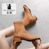 公猴 Сетчатые универсальные эластичные высокие короткие сапоги, коллекция 2022, популярно в интернете, средней длины