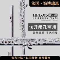 French Hyperion C 16 open and closed hole silver-plated flute instrument for beginners entry level examination performance adult professional