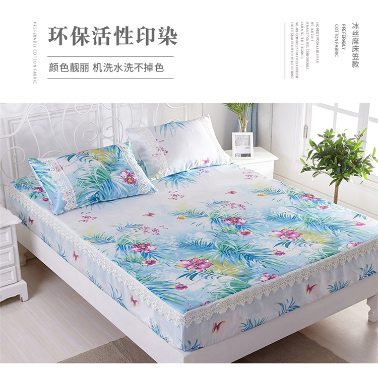 Được trang bị ba mảnh giường lụa băng mô hình mùa hè mat mat 1.8m máy giặt rửa thảm không trơn trượt bao gồm tất cả mat 2m - Thảm mùa hè chiếu trúc cao sơn