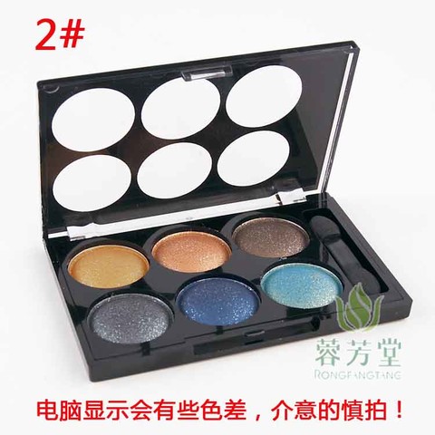 56 Alpha alpha sáu màu lụa satin sáng bóng quyến rũ phấn mắt trang điểm khói công chúa trang điểm sáu màu ngọc trai - Bóng mắt bảng mắt tutu màu 802