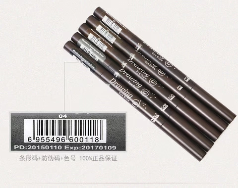 Hàn Quốc nhập khẩu bóp refill năm màu đôi headband chải tự động xoay lông mày bút chì maxdona tam giác - Bút chì lông mày / Bột / Stick