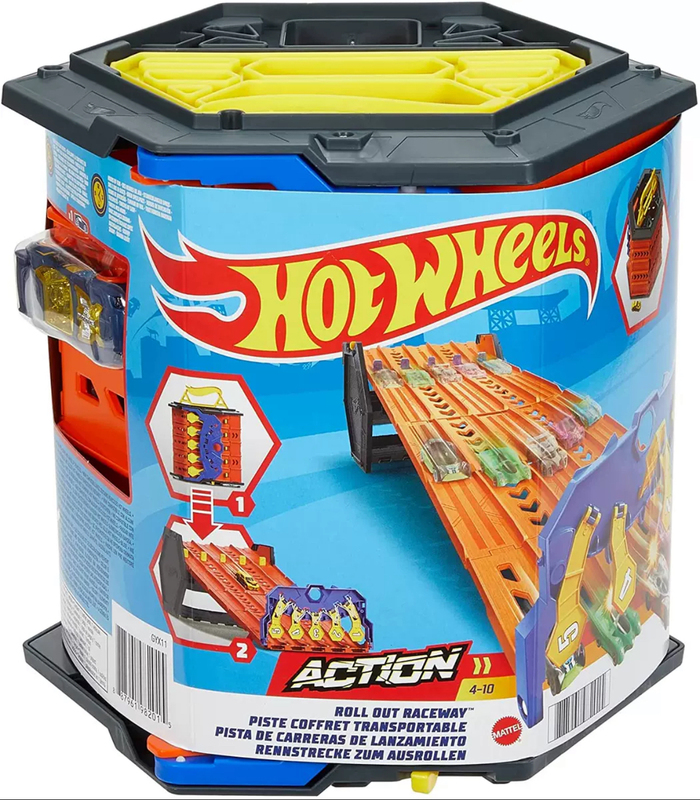 Hot Wheels Gorilla City Color-Changing Shark Ultimate Parking Lot Fire Station Set Electric Loop Rainbow Track