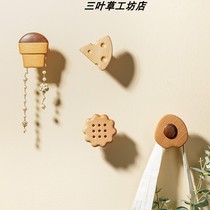挂衣钩创意装饰衣服挂钩入户门口墙面收纳实木免打孔玄关收纳壁挂
