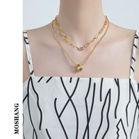 Универсальное ретро летнее ожерелье, небольшая дизайнерская цепочка до ключиц, европейский стиль, простой и элегантный дизайн, легкий роскошный стиль, тренд сезона