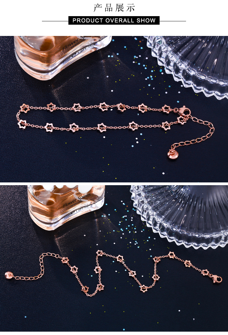 Nhật Bản và Hàn Quốc tấm vàng hồng 18K vòng chân vàng nữ màu vàng titan thép vòng chân phụ kiện phụ nữ những người yêu thích trang sức quà tặng những mẫu lắc chân đẹp nhất