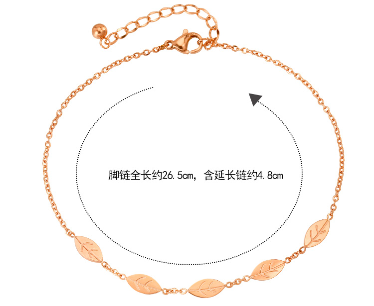 Mo Shang phiên bản mới của Nhật Bản và Hàn Quốc của thời trang mạ vàng hồng 18K vòng chân vàng nữ titan thép màu vàng chân chuỗi chữ trang sức quà tặng các mẫu lắc chân bạc nữ đẹp
