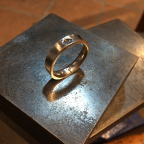 UNEND brand silversmith Ahao vintage sterling silver hand forged natural ring