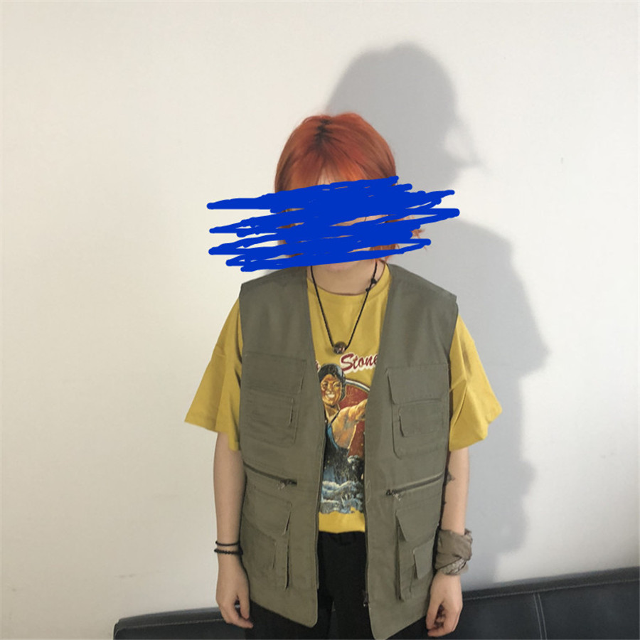 Ajoe retro dụng cụ vest chức năng chiến thuật quân sự nhiều túi vest nam và nữ ao khoac nam