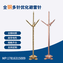 All copper lightning rod roof outdoor household lightning arrester engineering outdoor lightning protector Villa flash relay lightning rod