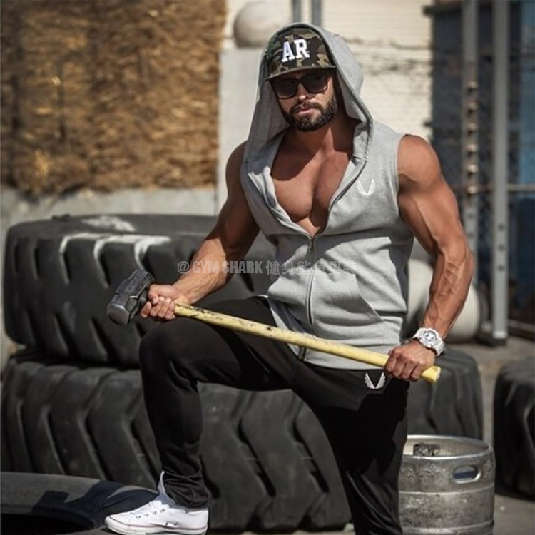 GA cơ anh em mới mùa hè thường tập thể dục trùm đầu thể thao vest áo len mỏng cardigan không tay vest áo ba lỗ thể thao nữ