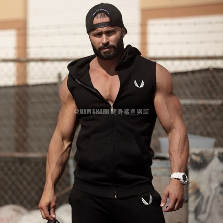 GA cơ anh em mới mùa hè thường tập thể dục trùm đầu thể thao vest áo len mỏng cardigan không tay vest áo ba lỗ thể thao nữ