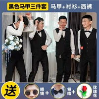 Штаны, рубашка, жилет, галстук-бабочка, солнцезащитные очки