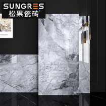 Modern gray large size living room full body marble floor tile large board TV background wall wall tile 750x1500MM