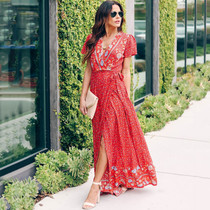 European and American holiday sunscreen clothes loose cotton cardigan swimsuit bikini blouse long skirt coat can be used for women