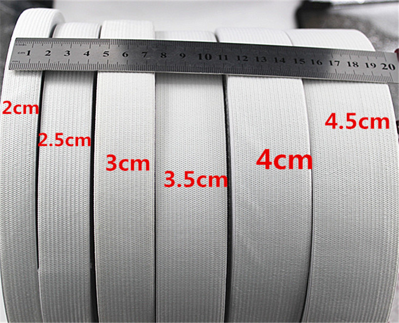 Imported latex flex accessories 0 3cm2cm2 5cm3cm4cm6cm wide black and white elastic band 40 m