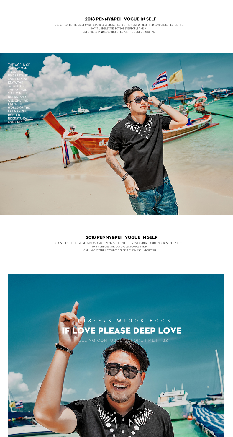Dệt may hipster thương hiệu kích thước lớn áo polo nam in nam ngắn mỡ cộng với phân bón để tăng áo polo áo poloman