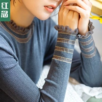 Осенний демисезонный модный трикотажный свитер, коллекция 2021, в западном стиле, высокий воротник