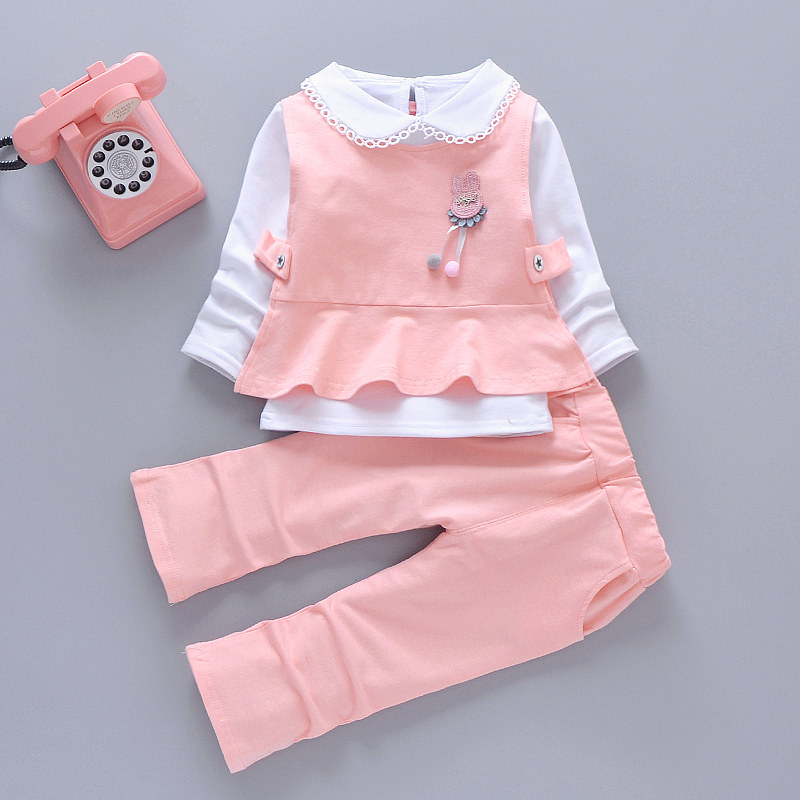 Children's Clothing for Girls, Spring and Autumn 2023 New Style Set, 1-2-3 Years Old Infants and Young Kidsren, Korean Style, Stylish Three-Piece Set for Girls