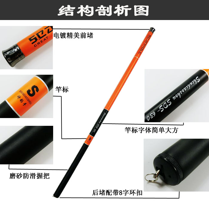 Bộ cần câu carbon kết hợp cần câu cá Còng tay carbon cung cấp đầy đủ bộ dụng cụ câu cá bộ ngư cụ cần câu cá mini