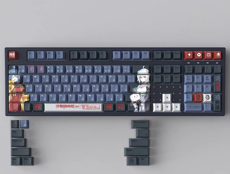 Bilibili Bemoe Evangelion 2233 Co-Branded Mechanical Keyboard 108 Keys Genuine Product