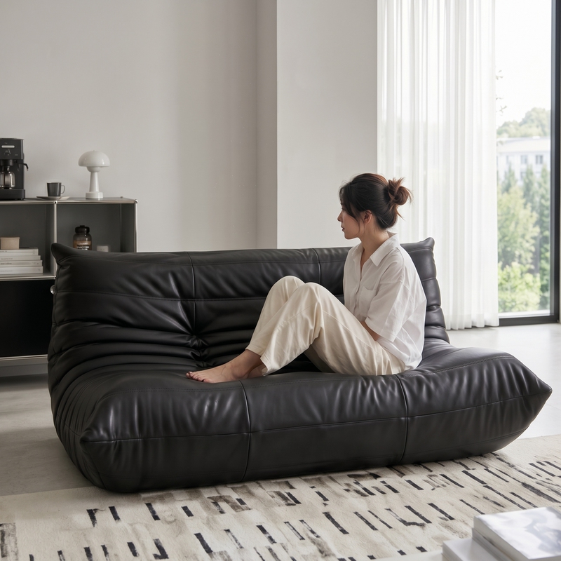 Lazy Sofa, Popular on Social Media, Togo Caterpillar Double Sofa, High-End Suede, Free-Form Space, Modern and Simple Lazy Sofa, Popular on Social Media, Togo Caterpillar Double Sofa, High-End Suede, Free-Form Space, Modern and Simple