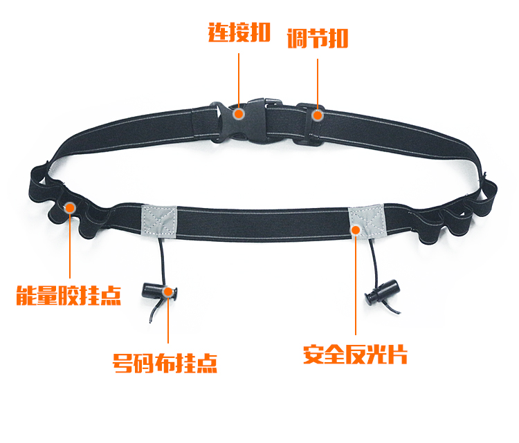 Marathon cạnh tranh túi ba môn phối hợp chạy bộ thể thao ngoài trời số vải năng lượng keo cố định đai chạy - Túi túi đeo hông chạy bộ