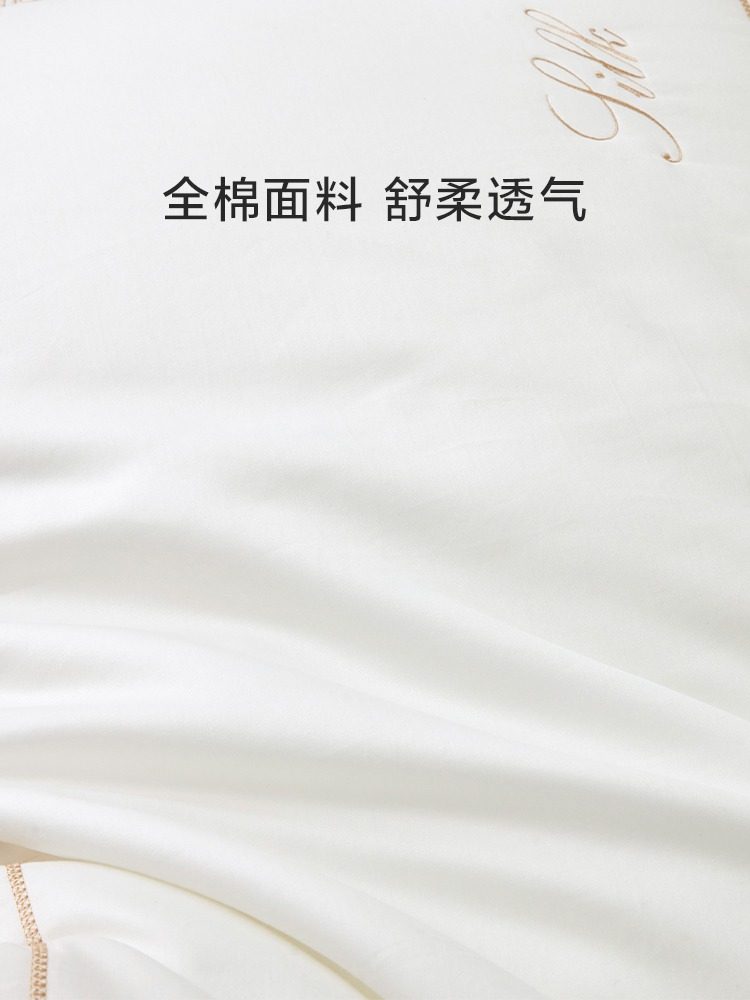 Luolai Home Textile Pillow Core Student Dormitory Single A-Class Antibacterial All-Cotton Mulberry Silk Pillow Neck Protection Pillow Single Pack