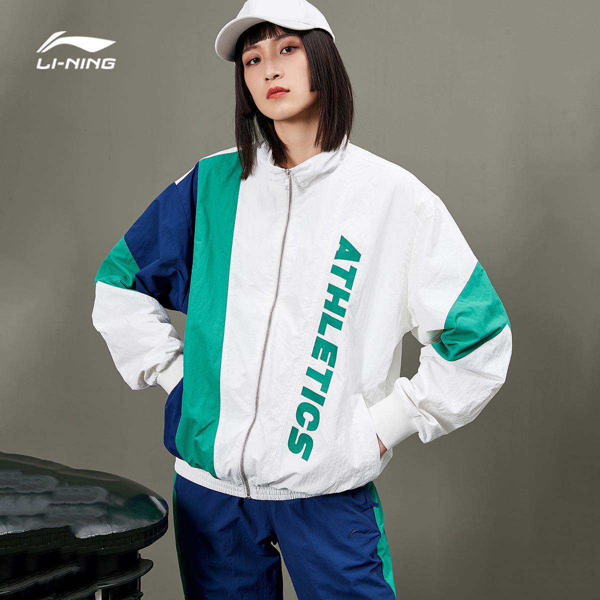 China Li Ning windbreaker men's sportswear women's 2022 autumn stand collar cardigan windproof jacket couple bat top