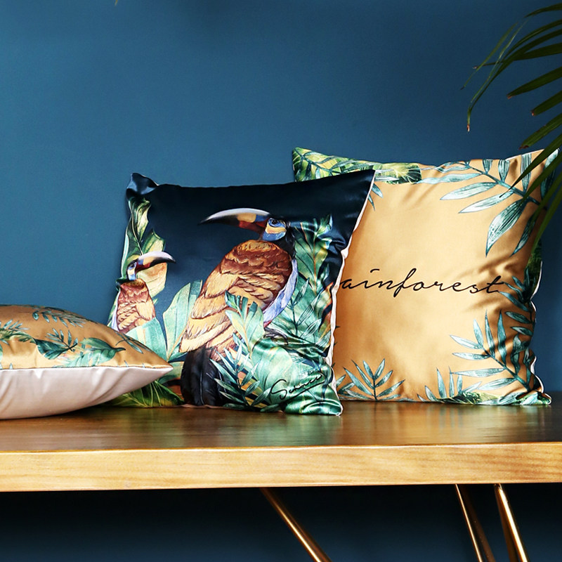 Puju pillow light luxury American modern cushion backrest pillow living room European luxury ins bedside waist pillow high-end