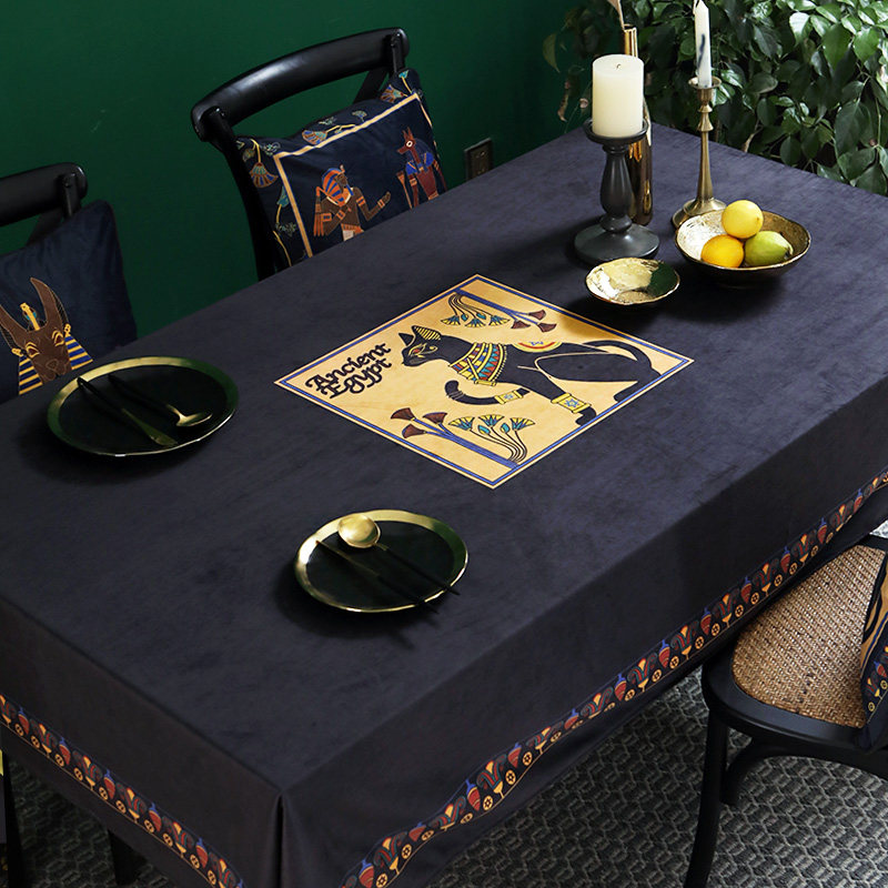 Clearance ethnic style tablecloth cloth American light luxury tablecloth coffee table cloth tablecloth rectangular ins waterproof Nordic