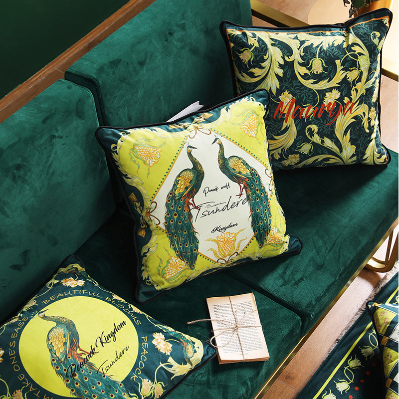 Park Ju pillow American country sofa car pillow ethnic style bedside cushion light luxury ins waist pillow backrest