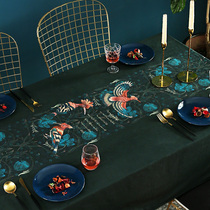 Break code clear cabin European style retro table cloth American cloth art table cloth light lavish tea table round upscale luxury table cloth