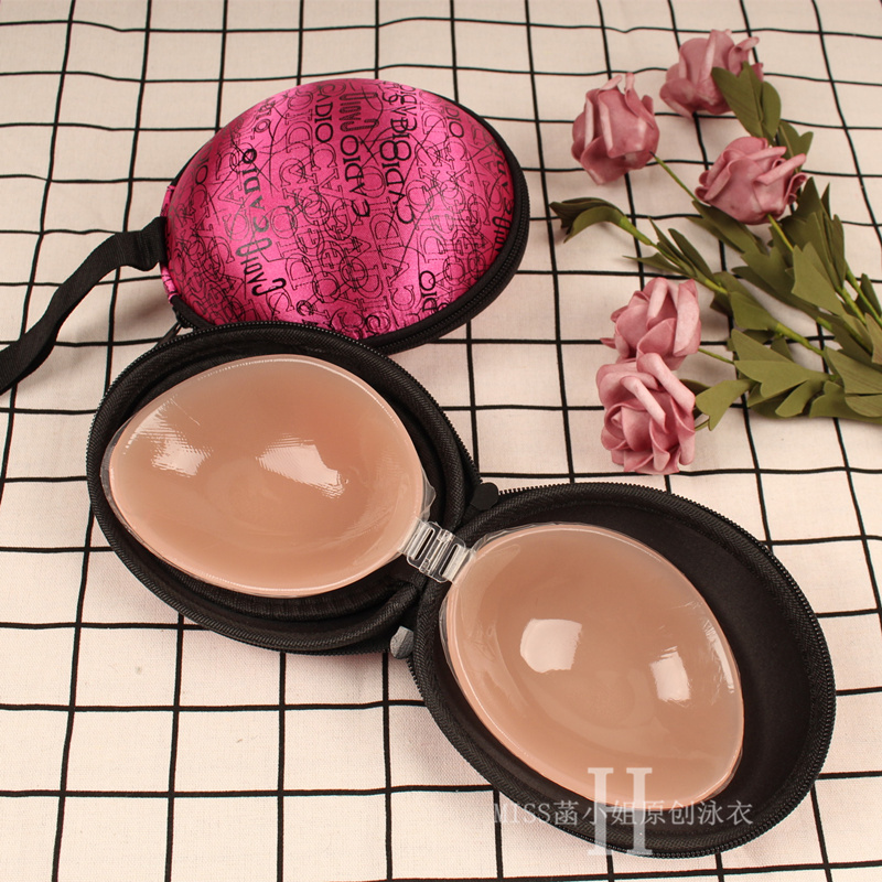 Miss Han swimsuit breast patch Small chest gathering waterproof non-slip areola patch Bikini anti-light breast pad breast patch