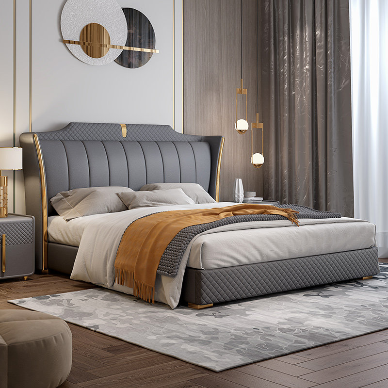 About Dreams Millennium Brief Modern Light Extravagant Tech Cloth Art Bed Double Bed Net Red Soft Bag Tech Bub Bed Main Sleeper Wedding Bed