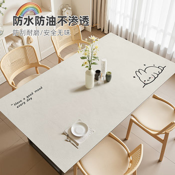 Cartoon dining table mat tablecloth 2025 new light luxury high-end waterproof and oil-proof no-wash anti-scalding desktop protection mat Cartoon dining table mat tablecloth 2025 new light luxury high-end waterproof and oil-proof no-wash anti-scalding desktop protection mat