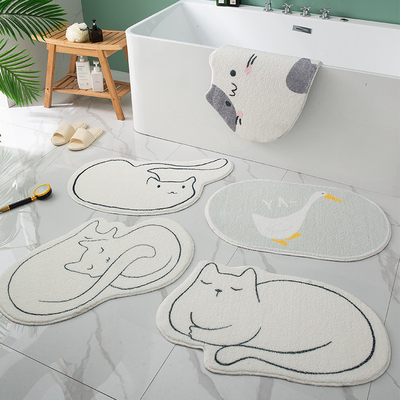 Cartonized Makeup Room Ground Mat Bathroom Doormat Footbed Subcute Thickened Strong Absorbent Home Toilet Anti Slip Mat