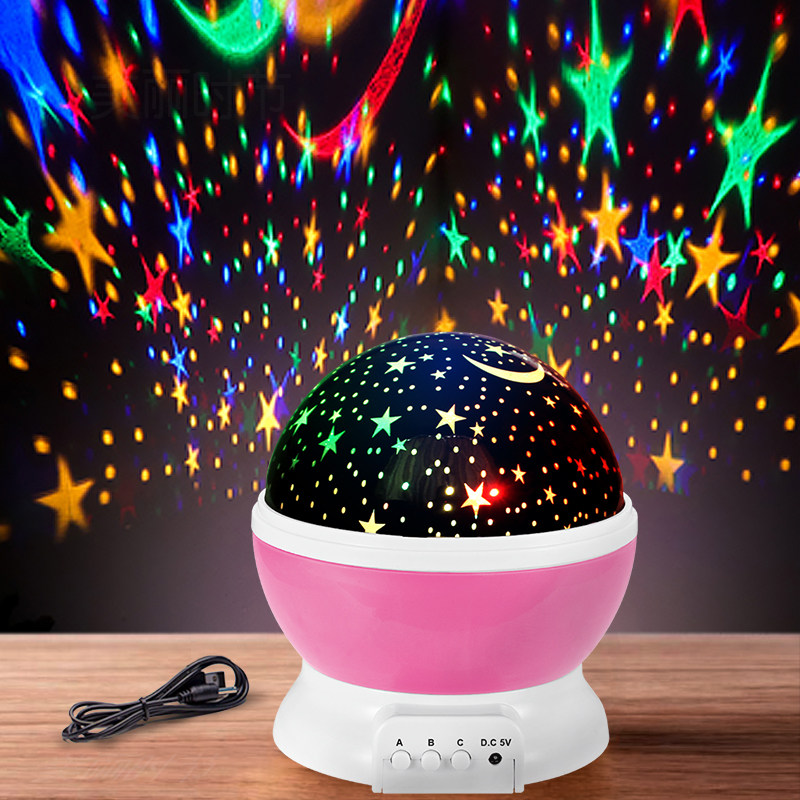 Starry Sky Light Projector Romantic Full Stars Dream Spinning Children's Bedroom Charging Small Night Light Birthday Christmas Presents-Taobao