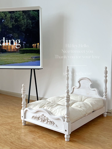 [OU] PET Римская кровать дуб Сплошная деревянная собачья гнездо гнездо кошачья сеть красная домашняя зона, приказ заменить крышку, бесплатная доставка