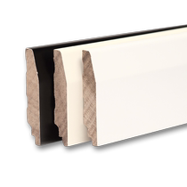 Solid wood skirting line Fan Longan Pure solid wood white paint Simple Nordic floor warm foot line Corner line Lying wood line